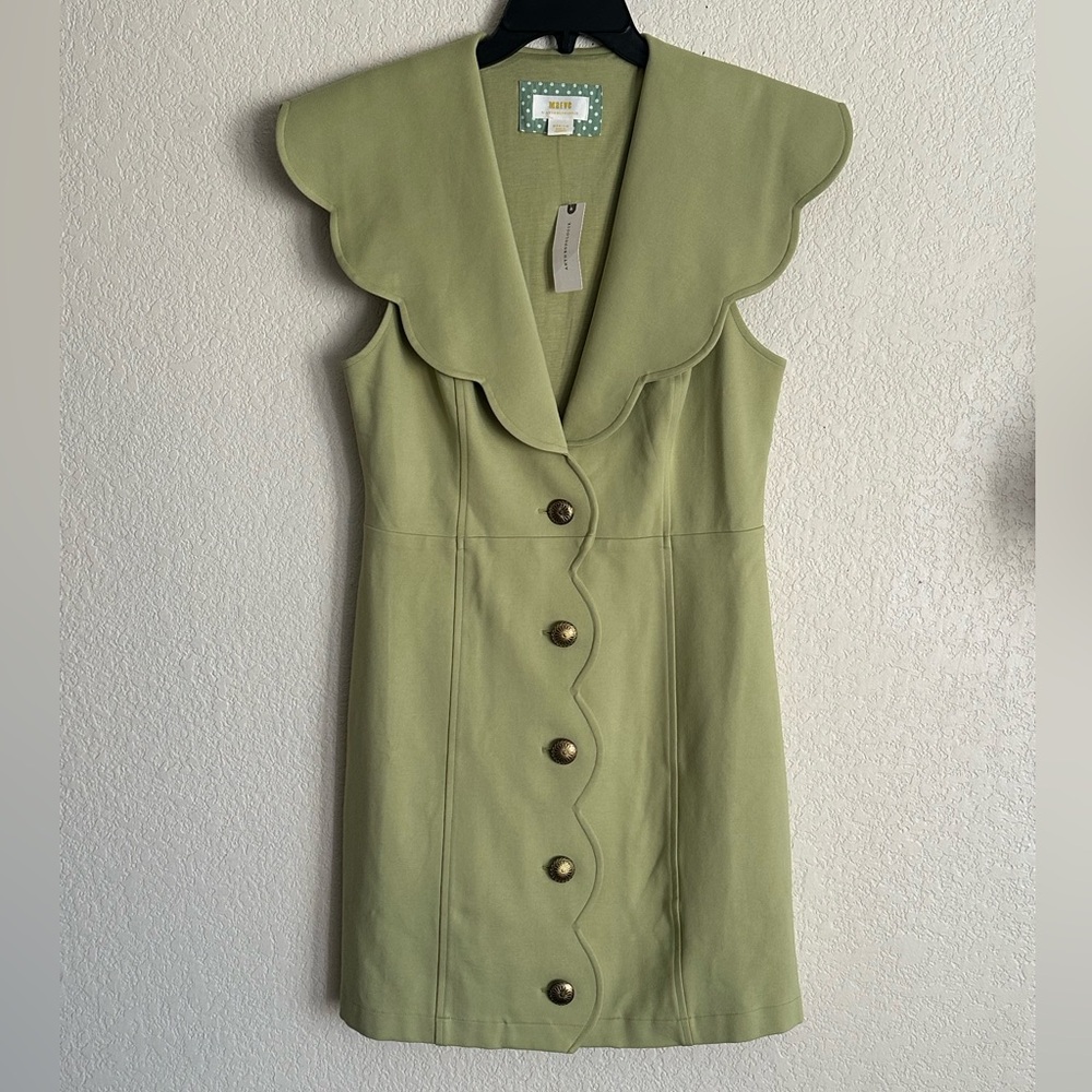 Maeve Scalloped Buttondown Dress Medium worn once